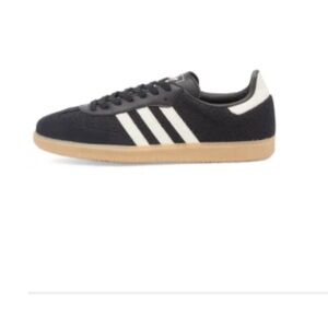 Adidas Black and White samba Sneakers with Tan Sole